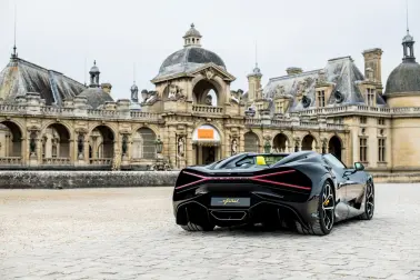 The Bugatti W16 Mistral made its European debut at the Chantilly Arts & Elegance Richard Mille.
