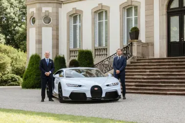 Guy Caquelin, Bugatti’s Regional Director for Europe, and Jakub Pietrzak, Co-Owner of Pietrzak Group.