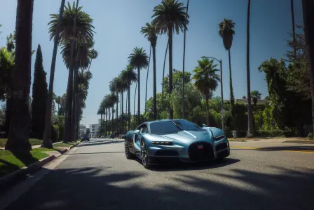 La Bugatti Tourbillon éblouit la Californie.
