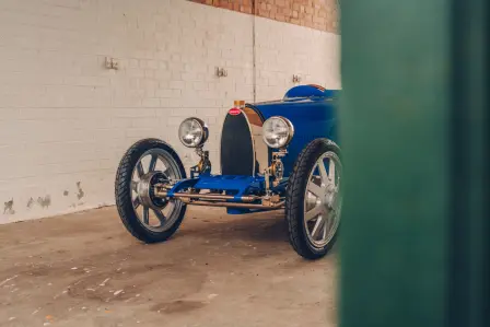 La calandre emblématique de Bugatti en forme d‘œuf.