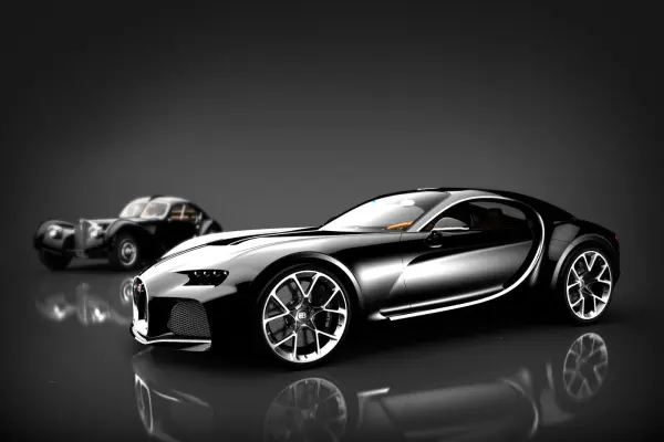 The 1930s Type 57 SC Atlantic is a true iconic masterpiece of Ettore's son, Jean Bugatti. Jean was a respected leader of the Molsheim equipe and an individual of style and elegance. His cars fascinated in proportion and aerodynamic performance.
Bugatti ‘Unseen’ - study of 2015