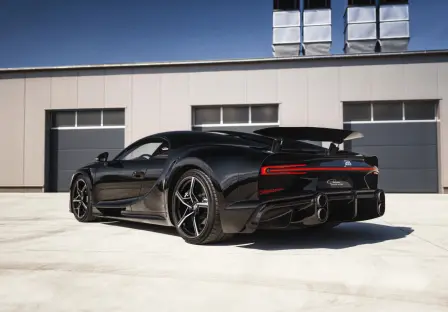 Bugatti Chiron Super Sport holds speed record for production vehicles with a speed of 304.773 mph.  
