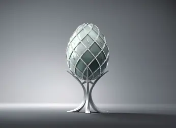 The Asprey Bugatti Egg Collection is intricately crafted into the perfect egg shape.