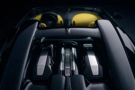 Der Antrieb des Bugatti W16 Mistral leistet 1600 PS.