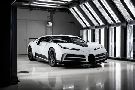 Der Bugatti Centodieci ist bereit für eine vollständige Toleranzmessung und Analyse aller Bauteile und Subsysteme.