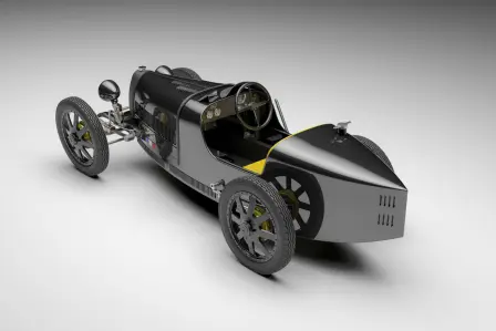 Die Bugatti Baby II Carbon Edition beinhaltet  zahlreiche Carbon-Elemente.