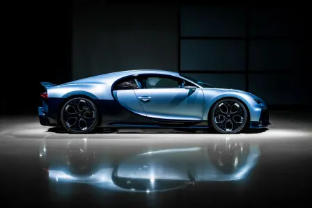 The automotive solitaire, the Bugatti Chiron Profilée, is a less radical interpretation of the Chiron Pur Sport.
