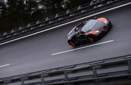 The Veyron 16.4 Grand Sport Vitesse holds the speed record for a production car without a roof.