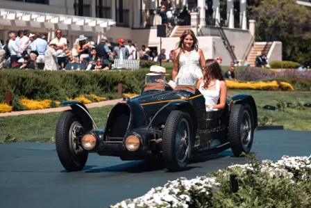 Ein Bugatti Type 59 Sports von 1934 gewann den Preis „Best of Show“ beim Pebble Beach Concours d'Elegance 2024 – eine Premiere für ein Modell, das noch im Originalzustand erhalten geblieben ist.