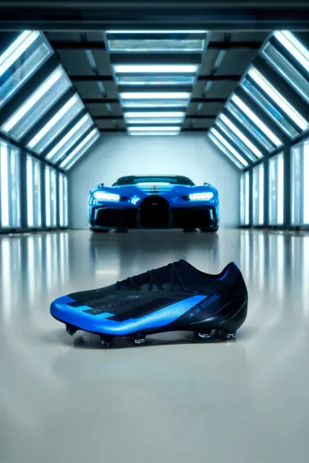 All 99 pairs of the adidas X Crazyfast Bugatti collection will be auctioned in November 2023.