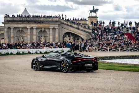 The W16 Mistral was presented at the Chantilly Arts & Elegance Richard Mille Concours  d'Elegance on Sunday 25 September.
