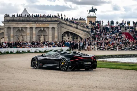 La W16 Mistral a été présentée au Concours d’Élégance à Chantilly Arts & Elegance Richard Mille dimanche 25 septembre.