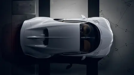 Bugatti Chiron Super Sport Windtunnel Draufsicht