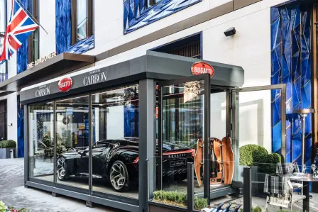 ‘La Bouteille Noire’ exposed along ‘La Voiture Noire’ during the private event, in the heart of England’s capital, at The Londoner hotel.