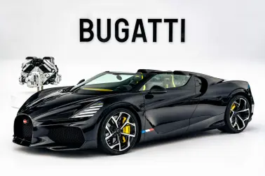 Bugatti hat seine neueste Ikone, den W16 Mistral, auf dem Motorsporttreffen „The Quail“ während der Monterey Car Week.