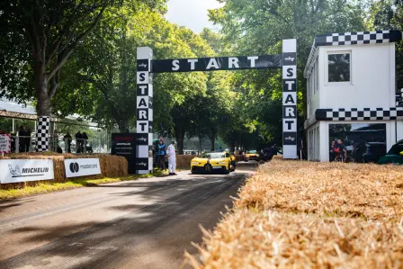 The Bugatti Chiron Pur Sport about to provide with a glimpse of what it is capable of on the 1.86km of the Hill Climb at Goodwood Festival of Speed 2021.