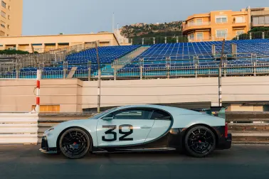 The CHIRON Pur Sport ‘Grand Prix’ pictured on Route de la Piscine as part of the Monaco Grand Prix track, where Chiron made his name.
