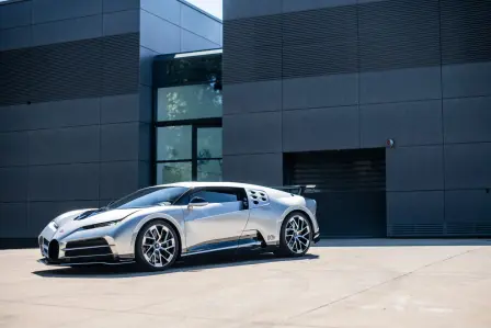 The W16 engine in the Bugatti Centodieci produces 1,600 PS.