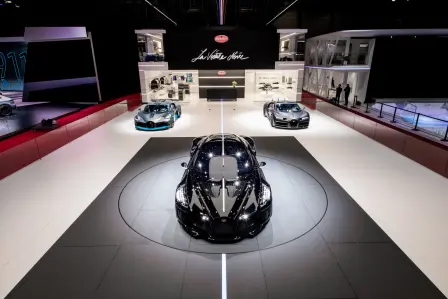Bugatti stand at the 2019 International Motor Show in Geneva
