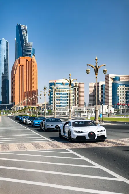 Le 2ème rallye des propriétaires Bugatti aux Émirats arabes unis.