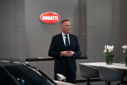  Le magnifique espace Bugatti Munich au sein de Motorworld a permis à tous d’admirer la nouvelle Tourbillon.