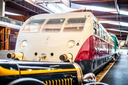 “Le Présidentiel", the only surviving railcars of the 88 produced by Bugatti, is kept at the Cité du Train in Mulhouse.