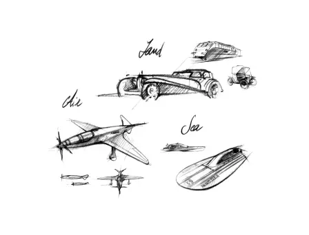 Die vielseitigen Projekte von Ettore Bugatti.