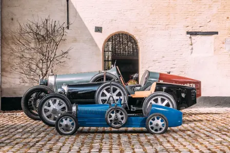 Alt trifft neu – Der Bugatti Baby II wurde als Ergänzung zur bestehenden Bugatti-Kollektion der Kunden entworfen.