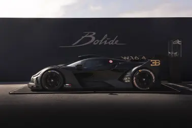 A Bolide with unique golden accents also awaited guests at Le Domaine Bugatti.