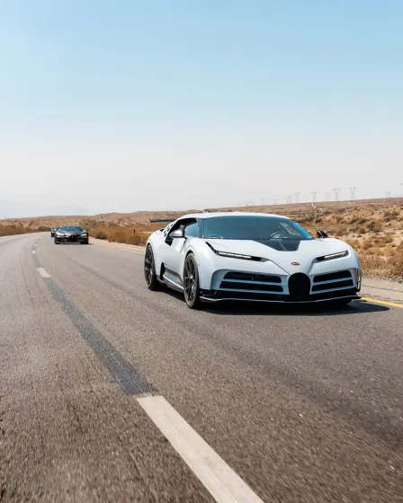 Bugatti engineers complete the next development phase of the exclusive Centodieci with hot weather testing in the Arizona desert.