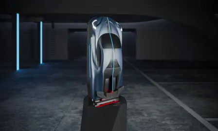 Chaque coffret « La Bouteille sur Mesure » est sculpté à l’image d’une hypersportive Bugatti.