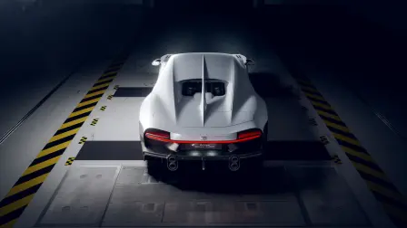 Bugatti Chiron Super Sport Windtunnel rear tipped up