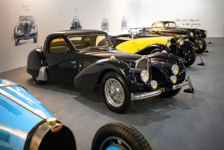 The ‘Pavillon Bugatti’ in the center of St. Moritz; a celebration of Bugatti from its beginnings to the present day.