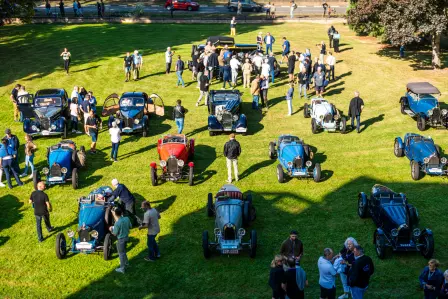 Die Teilnehmer des Festivals wurden zum Château Saint Jean, dem Sitz von Bugatti, eingeladen.
