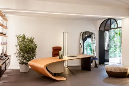 Bugatti Home dévoile sa nouvelle collection dans les jardins du Palazzo Chiesa pendant la Milan Design Week 2024.
