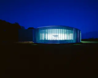Unique vehicles, unique birthplace: the Atelier illuminated by night