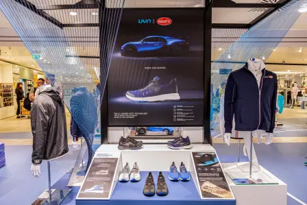 La collection « UYN for BUGATTI »  est à découvrir en exclusivité au magasin KaDeWe de Berlin à partir du 03 juin.