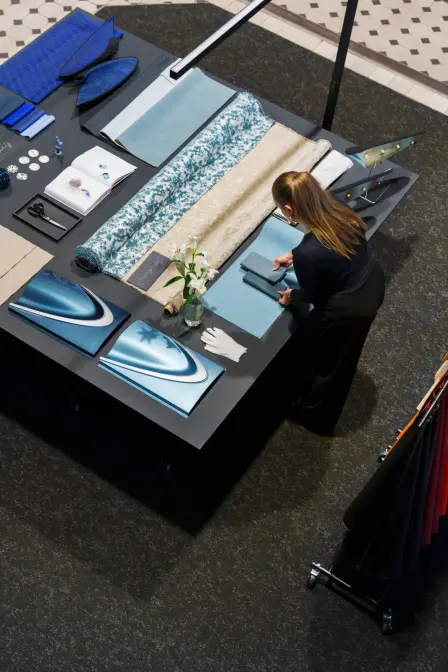 In order to meet the brand's highest standards, every material, color, and cut is carefully selected and tailored to the customer's wishes.