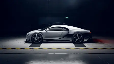 Bugatti Chiron Super Sport Windtunnel Seite „tipped up“