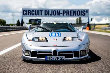 The Bugatti EB 110 Sport Competizione – Returning to the finishing line in Dijon after 25 years.