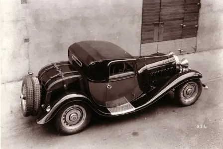 The Bugatti Type 50 with a "fiacre" bodystyle. It shows Ettore Bugatti's love for everything related to horses and carriages.