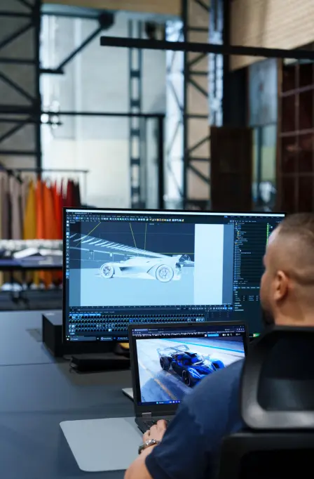 Exterior design, color and trim, and 3D modeling are the main disciplines of the Berlin design team.