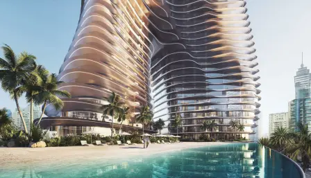 The first Bugatti residence is designed with peerless luxurious amenities, including a Riviera-inspired beach.