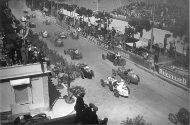 The Bugatti Type 51 at the Monaco Grand Prix.